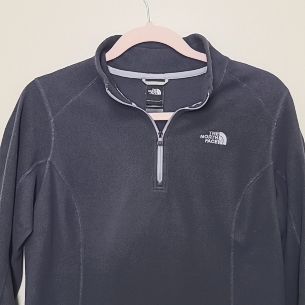 North Face Steel Blue Quarter Zip Fleece